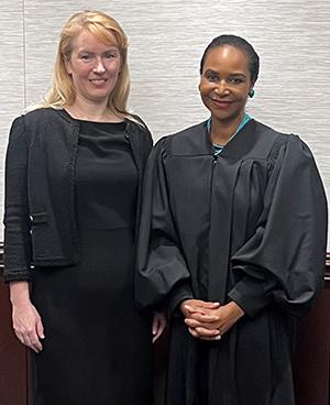 Superior Court Chief Judge Anita Josey-Herring and Katherine Oler