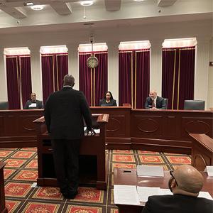 Participants of the MORCA-Georgetown Paralegal Program took part in a moot court competition